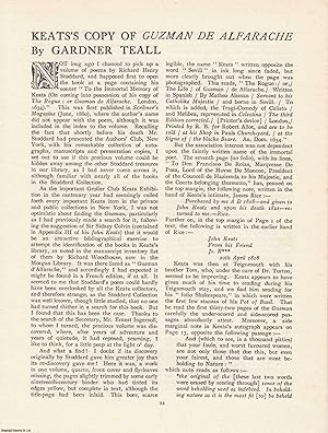 Seller image for Keats's Copy of Guzman de Alfarache. An original article from The Bookman's Journal. Published by Bookman's Journal 1923. for sale by Cosmo Books