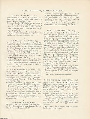 Bild des Verkufers fr A Bibliography of the Writings of Norman Douglas. An original article from The Bookman's Journal. Published by Bookman's Journal 1925. zum Verkauf von Cosmo Books