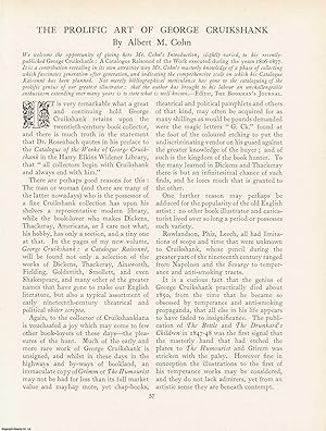 Image du vendeur pour The Prolific Art of George Cruikshank. An original article from The Bookman's Journal. Published by Bookman's Journal 1924. mis en vente par Cosmo Books