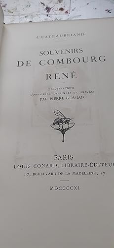 souvenirs de combourg - rené