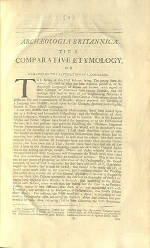 Archaeologia Britannica, giving some account additional to what has been hitherto publish'd of th...