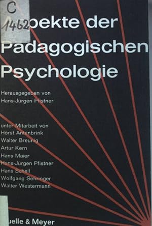 Bild des Verkufers fr Aspekte der pdagogischen Psychologie : Psychologie im Studium d. Lehrer. zum Verkauf von books4less (Versandantiquariat Petra Gros GmbH & Co. KG)