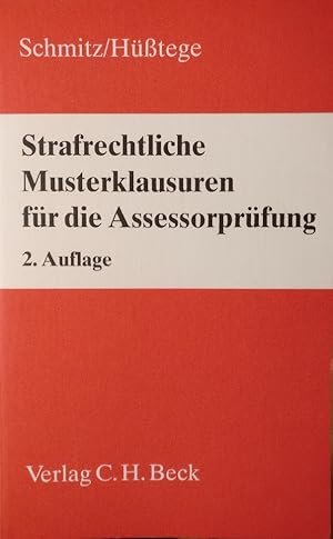 Imagen del vendedor de Strafrechtliche Musterklausuren fr die Assessorprfung a la venta por Martin Preu / Akademische Buchhandlung Woetzel