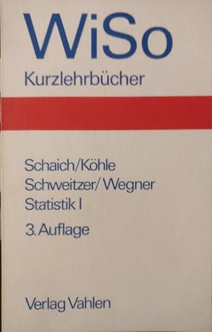 Immagine del venditore per Statistik 1 fr Volkswirte, Betriebswirte und Soziologen venduto da Martin Preu / Akademische Buchhandlung Woetzel