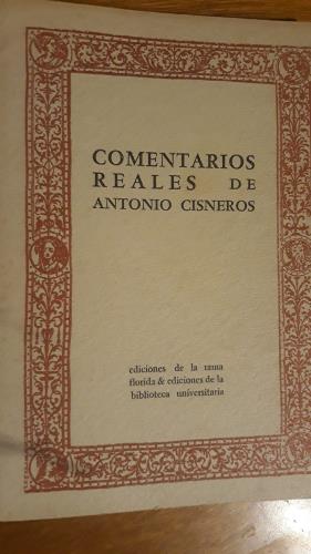 Imagen del vendedor de Comentarios Reales a la venta por Libros del cuervo