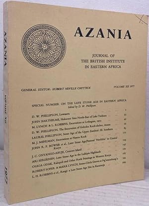 Azania. Journal of The British Institute in East Africa. Volume XII. 1977