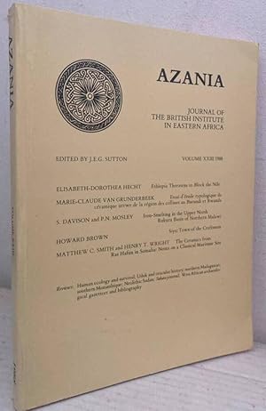 Azania. Journal of The British Institute in East Africa. Volume XXIII. 1988