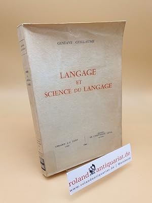 Bild des Verkufers fr Langage et science du langage zum Verkauf von Roland Antiquariat UG haftungsbeschrnkt