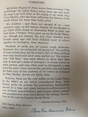 Imagen del vendedor de Open Range Ranching on the South Plains in the 1890's (With Map). a la venta por Chaparral Books