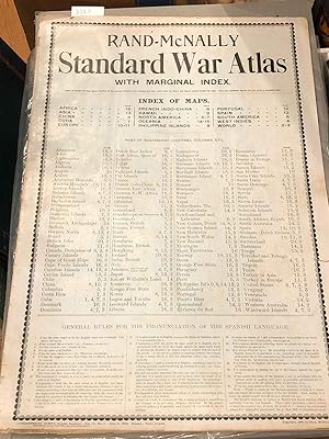 Standard War Atlas with Marginal Index Geographical Series, Vol. 12, No. 1 June 2, 1898
