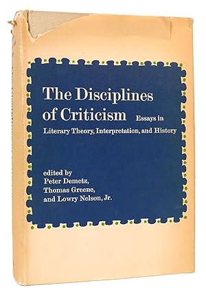 Bild des Verkufers fr THE DISCIPLINES OF CRITICISM Essays in Literary Theory, Interpretation, and History zum Verkauf von Rare Book Cellar