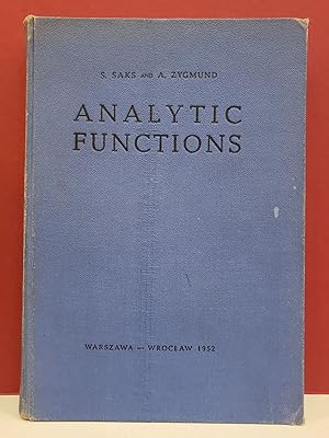 Immagine del venditore per Analytic Functions venduto da Moe's Books
