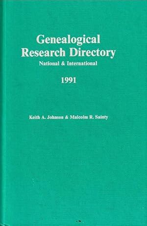 Seller image for GENEALOGICAL RESEARCH DIRECTORY - National & International: 1991 for sale by Jean-Louis Boglio Maritime Books