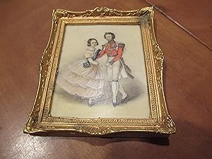 Miniature Painting On Ceramic Plaque, Nicely Framed