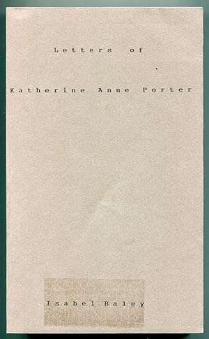 Seller image for Letters of Katherine Anne Porter for sale by Between the Covers-Rare Books, Inc. ABAA
