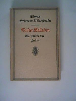Bild des Verkufers fr Meister-Balladen zum Verkauf von ANTIQUARIAT FRDEBUCH Inh.Michael Simon