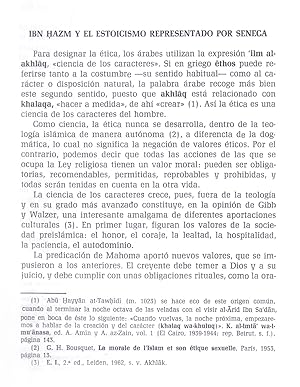 Imagen del vendedor de IBN HAZM Y EL ESTOICISMO REPRESENTADO POR SENECA (EXTRAIDO ORIGINAL DEL AO 1995, ESTUDIO COMPLETO TEXTO INTEGRO) a la venta por Libreria 7 Soles