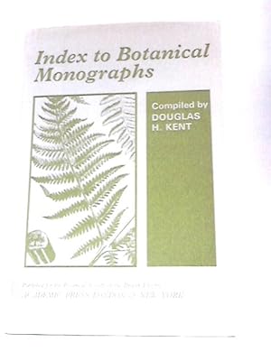 Bild des Verkufers fr Index to Botanical Monographs zum Verkauf von World of Rare Books