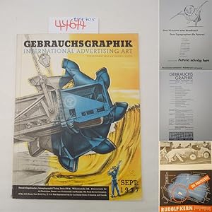 Bild des Verkufers fr Gebrauchsgraphik. International Advertising Art / Monatsschrift zur Frderung knstlerischer Werbung. Offizielles Organ der Fachgruppe Gebrauchsgraphfiker in der Reichskammer der bildenden Knste 14. Jahrgang Nr. 9 September 1937 * O t t o F r a n z K u t s c h e r / P a q u i t a K o w a l s k i - T a n n e r t / H e i n z R e i c h e n f e l s e r / G u s t H a h n / G e r d a R  m s t  c k zum Verkauf von Galerie fr gegenstndliche Kunst