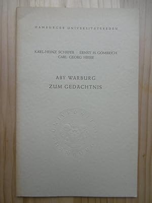 Aby Warburg zum Gedächtnis. [Aby Warburg (13.Juni 1866 - 26.Okrober 1929): Gedenkfeier anläßlich ...