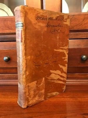 1805 Noth Carolina Law Book SIGNED by Cyrus Mendenhall, Founder Greensboro Female Academy, now Gr...