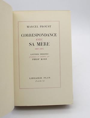 Correspondance avec sa mère 1887-1905