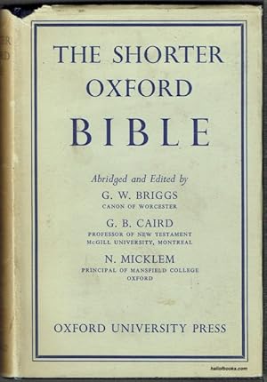 Bild des Verkufers fr The Shorter Oxford Bible zum Verkauf von Hall of Books