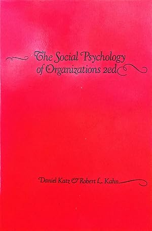 Immagine del venditore per The Social Psychology of Organizations 2/ed. venduto da LIBRERIA LEA+