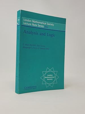 Seller image for Analysis and Logic - London Mathematical Society Lecture Note Series 262 for sale by Munster & Company LLC, ABAA/ILAB