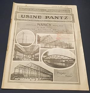 Usine Pantz - Nancy Jarville Catalogue N. 230 Constructions Métalliques