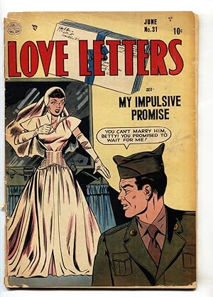 LOVE LETTERS #31 1953-BRIDE COVR-BIL WARD-OGDEN WHITNEY G