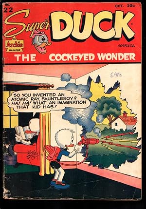 Super Duck #22 1948-Archie-Used in SOTI-Atomic ray gun cover-Al Fagley art-very violebt-VG