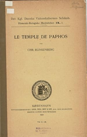 Seller image for Le temple de Paphos for sale by Rulon-Miller Books (ABAA / ILAB)