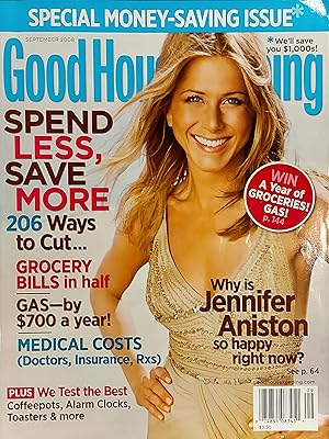 Good Housekeeping Magazine Vol.247, No.3, Sept 2008, Jennifer Aniston