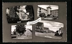 Bild des Verkufers fr Ansichtskarte Niederstotzingen, Schloss, Fabrik Walther, Marktplatz, Hauptstrasse zum Verkauf von Bartko-Reher