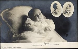 Ansichtskarte / Postkarte Erbgroßherzog Georg von Hessen und bei Rhein, Kinderportrait