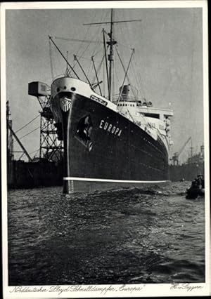 Ansichtskarte / Postkarte Dampfschiff Europa, Norddeutscher Lloyd Bremen