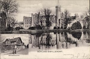 Ansichtskarte / Postkarte Szczodre Sibyllenort Schlesien, Schloss und Schlossbrauerei