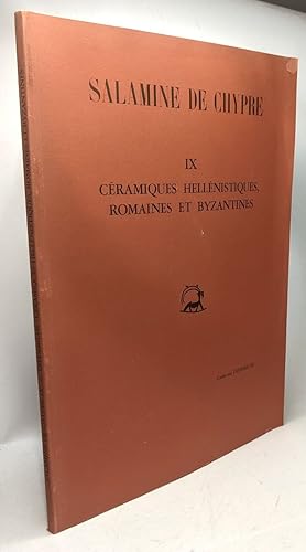 Imagen del vendedor de Salamine de Chypre IX cramiques hellnistiennes romaines et byzantines / G I S maison de l'orien mditerranen CNRS Lyon II a la venta por crealivres