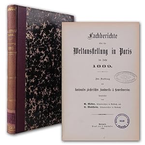 Fachberichte über die Weltausstellung in Paris im Jahr 1889.