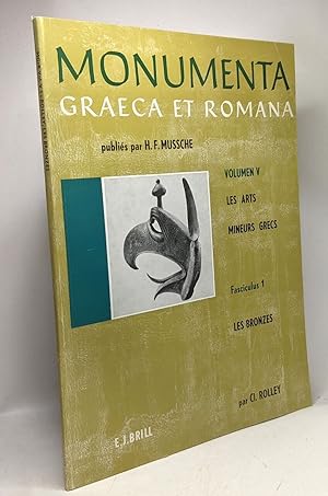 Bild des Verkufers fr Monumenta graeca et romana - Volumen V: Les arts mineurs grecs Fasciculus 1. Les Bronzes zum Verkauf von crealivres