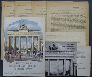 Deutscher Genossenschaftstag Berlin 1959. (Konvolut mit Publikationen zur 100-Jahrfeier des Deuts...