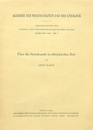 Seller image for ber die Sternkunde in alttrkischer Zeit. for sale by Archiv Fuenfgiebelhaus