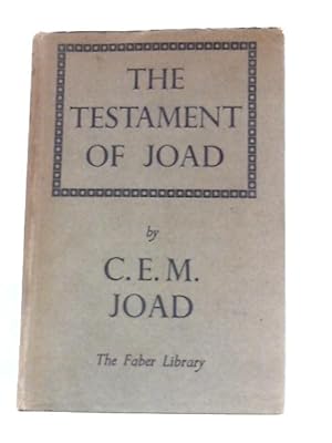 Bild des Verkufers fr The Testament of Joad zum Verkauf von World of Rare Books