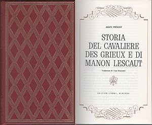 Seller image for Storia del cavaliere Des Grieux e di Manon Lescaut - Abate Prvost for sale by libreria biblos