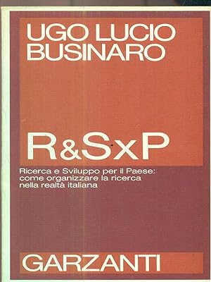 Bild des Verkufers fr R & S x P zum Verkauf von Librodifaccia