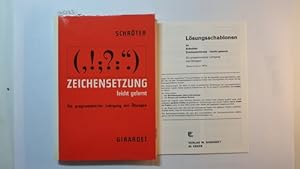 Bild des Verkufers fr Zeichensetzung, leicht gelernt : Ein programmierter Lehrgang mit bungen zum Verkauf von Gebrauchtbcherlogistik  H.J. Lauterbach