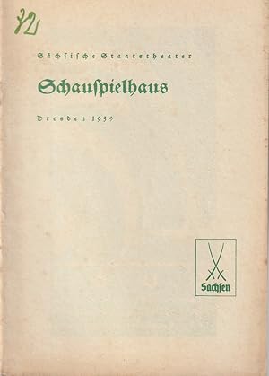 Imagen del vendedor de Programmheft Friedrich Bethge REBELLION UM PREU�EN 19. April 1939 a la venta por Programmhefte24 Schauspiel und Musiktheater der letzten 150 Jahre