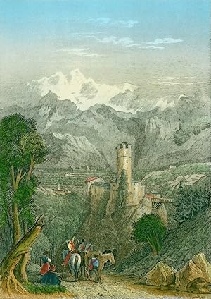 Burg Klamm, Burgansicht , Burg Klamm. - Burgansicht. - "Veste Klumm in Tyrol".