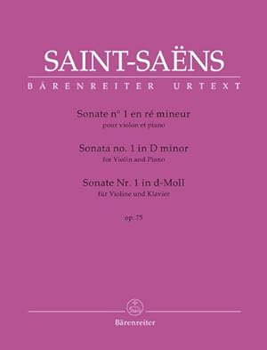 Bild des Verkufers fr Sonate Nr. 1 fr Violine und Klavier in d-Moll op. 75 zum Verkauf von AHA-BUCH GmbH